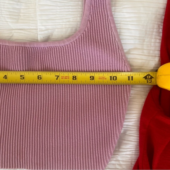 Aritzia Babaton Wilfred Free cropped tops bundle (2) XS red pink - Picture 11 of 14